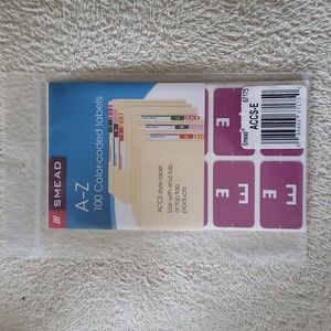 New Smead Color Labels "E"